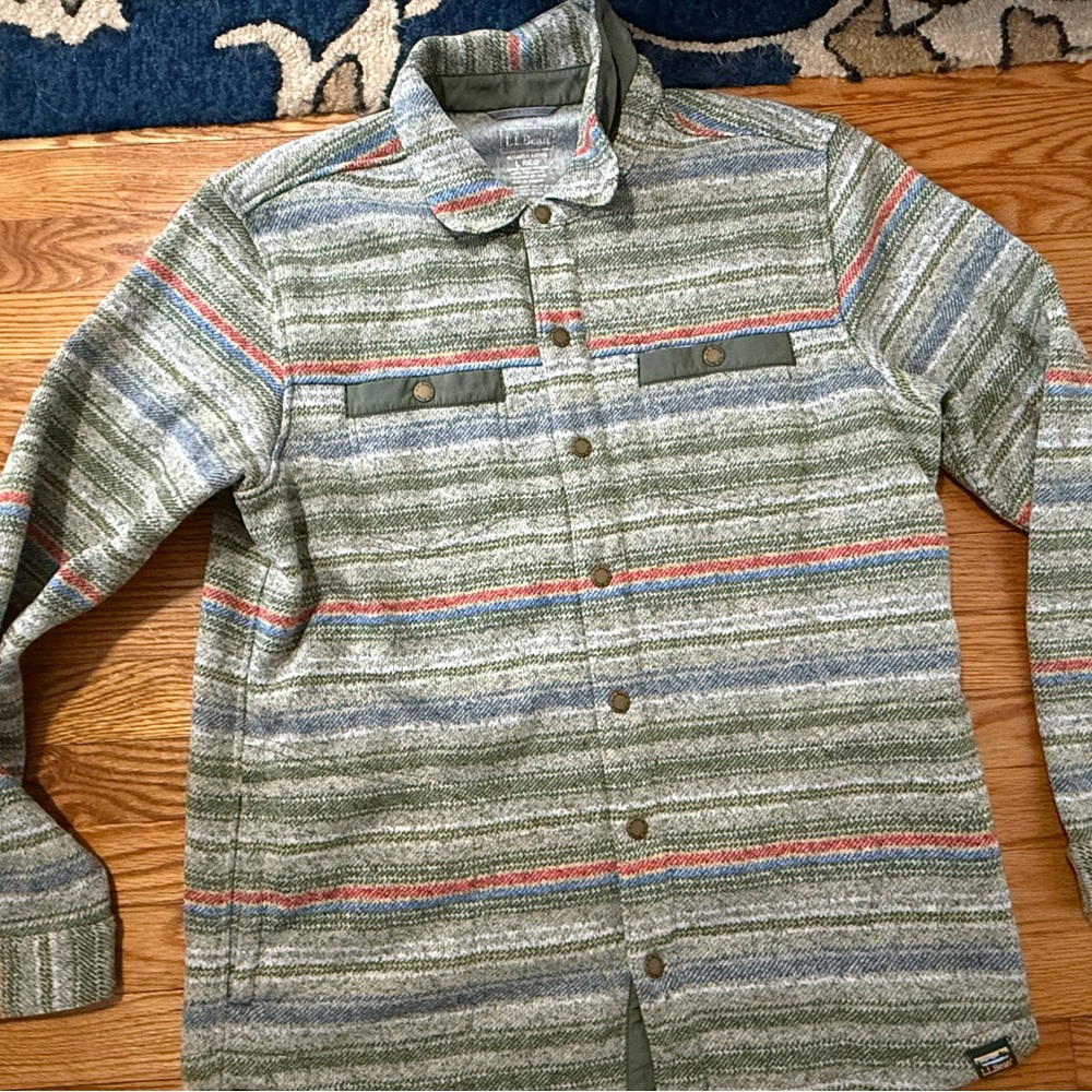 Men's Striped fleece Jacket - LL Bean